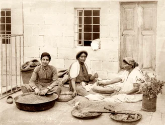 Moliendo trigo en Jerusalén, c.1867-98